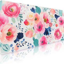 Bloss Flower Desk Mat, Leather Desk Pad, Desk Matt for Desktop, Waterproof Desk Pad Mat, Computer Mat for Office Work/Home/Decor/Desk Protector(31.5 x 15.7 Inches)